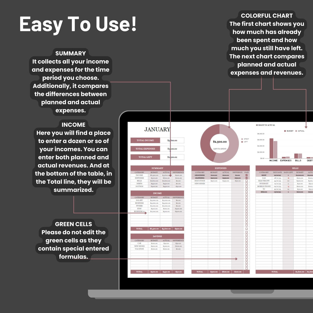 Annual finance tracker