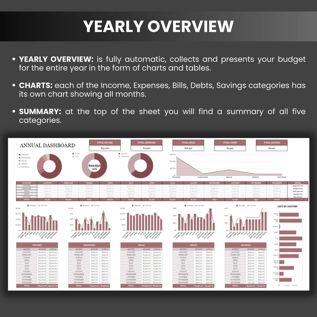 Annual finance tracker